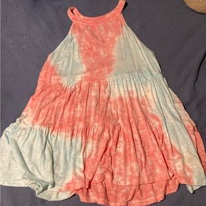 Preloved Torrid Tie Dye Ruffle Hem Tank Top